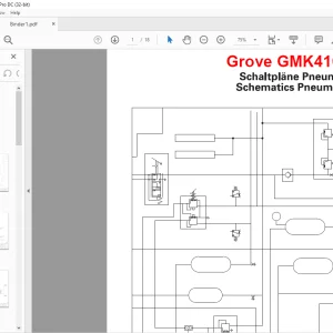 Grove Crane GMK 4100-L Pneumatics Schematics Manual - PDF DOWNLOAD