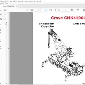 Grove Crane GMK 4100L-1 Jib Spare Parts Manual 3302793 - PDF DOWNLOAD
