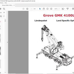Grove Crane GMK 4100L-1 Ersatzteilliste 4230700B - PDF DOWNLOAD (German)