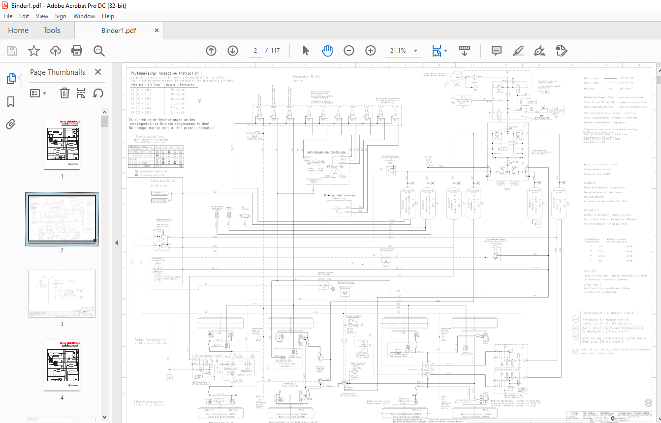 Grove Crane GMK 4100L-1 Pneumatics Schematics Manual - PDF DOWNLOAD ...