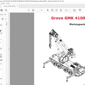 Grove Crane GMK 4100L-1 Wartungsanleitung 3302363 - PDF DOWNLOAD (German)