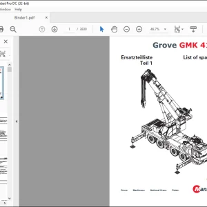 Grove Crane GMK 4100L Spare Parts Manual 3202011 - PDF DOWNLOAD