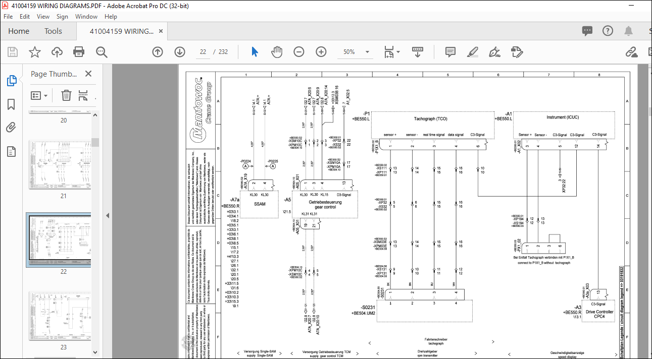 Grove Crane Gmk 4100lb Electric Schematic Manual - Pdf Download 