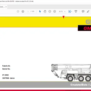 Grove Crane GMK 5100 Spare Parts Manual 3057866 - PDF DOWNLOAD