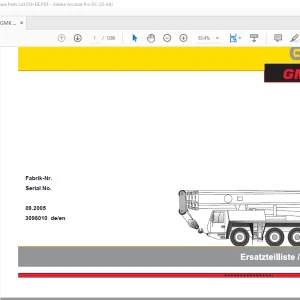 Grove Crane GMK 5100 Spare Parts Manual 3096010 - PDF DOWNLOAD