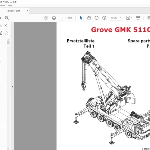 Grove Crane GMK 5110-1 Spare Parts Manual 3275001 - PDF DOWNLOAD