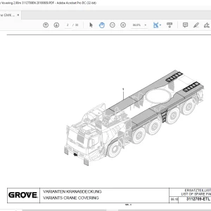 Grove Crane GMK 5130-2 Additional Pages Covering 2.90m 3112709 - PDF DOWNLOAD
