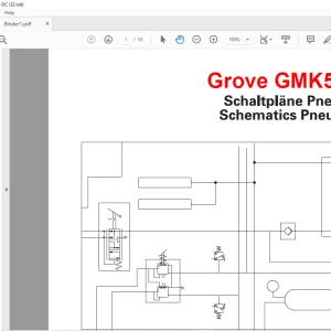 Grove Crane GMK 5130-2 Pneumatic Schematic Manual - PDF DOWNLOAD