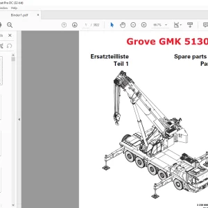 Grove Crane GMK 5130-2 Spare Parts Manual 3238698BL - PDF DOWNLOAD