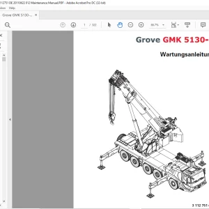 Grove Crane GMK 5130-2 Wartungsanleitung 3112751 - PDF DOWNLOAD (German)