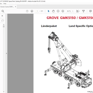 Grove Crane GMK 5150 GMK 5150L Land Specific Options Parts Manual 3223271 - PDF DOWNLOAD