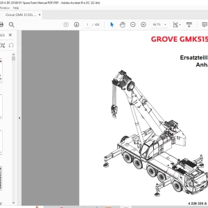 Grove Crane GMK 5150L Ersatzteilliste 4238330A - PDF DOWNLOAD (German)