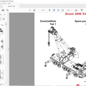 Grove Crane GMK 5150L Spare Parts Manual 3252690B - PDF DOWNLOAD