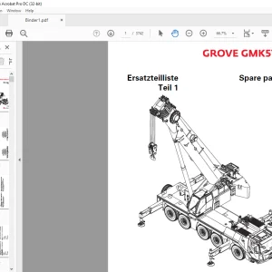 Grove Crane GMK 5150L Spare Parts Manual 4206977 B4 - PDF DOWNLOAD