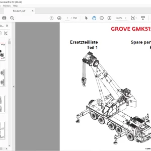 Grove Crane GMK 5150L Spare Parts Manual 4206977B - PDF DOWNLOAD