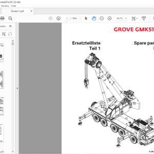 Grove Crane GMK 5150L Spare Parts Manual 4238330B - PDF DOWNLOAD