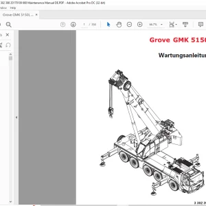 Grove Crane GMK 5150L Wartungsanleitung - PDF DOWNLOAD (German)