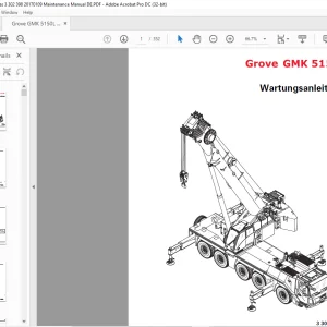 Grove Crane GMK 5150L Wartungsanleitung 3302398 - PDF DOWNLOAD (German)