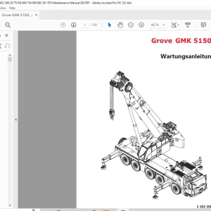 Grove Crane GMK 5150L Wartungsanleitung 3302398 - PDF DOWNLOAD (German)
