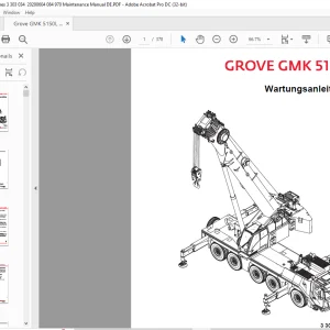 Grove Crane GMK 5150L Wartungsanleitung 3303034 - PDF DOWNLOAD (German)