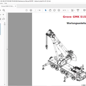Grove Crane GMK 5150L Wartungsanleitung DE - PDF DOWNLOAD (German)