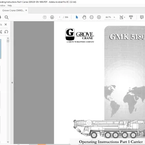 Grove Crane GMK 5180 Carrier & Superstructure Operating Instruction Manual 2085291 - PDF DOWNLOAD
