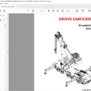 Grove Crane GMK 5200-1 Ersatzteilliste 3304922 B - PDF DOWNLOAD (German)