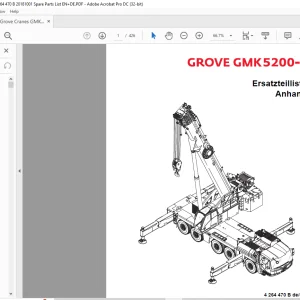 Grove Crane GMK 5200-1 Ersatzteilliste 4264470 B - PDF DOWNLOAD (German)