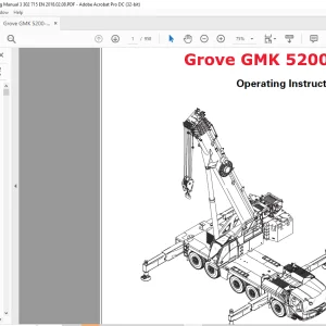 Grove Crane GMK 5200-1 Operating Instruction Manual 3302715 - PDF DOWNLOAD