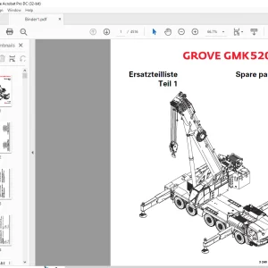 Grove Crane GMK 5200-1 Spare Parts Manual 3240600 BN - PDF DOWNLOAD