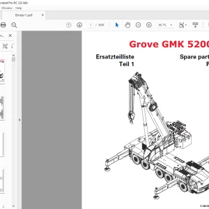 Grove Crane GMK 5200-1 Spare Parts Manual 3240600 N - PDF DOWNLOAD