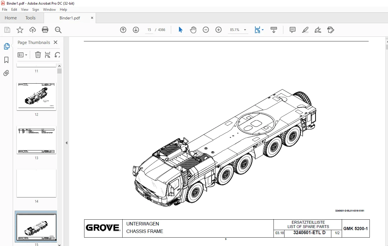 Grove Crane GMK 5200-1 Spare Parts Manual 3304922 B - PDF DOWNLOAD - Image 4