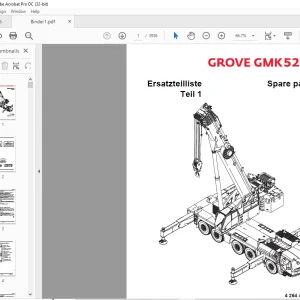 Grove Crane GMK 5200-1 Spare Parts Manual 4264470 B - PDF DOWNLOAD