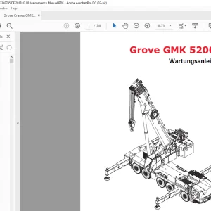 Grove Crane GMK 5200-1 Wartungsanleitung 3302745 - PDF DOWNLOAD