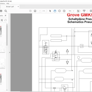 Grove Crane GMK 5200 Pneumatics Schematic Manual - PDF DOWNLOAD