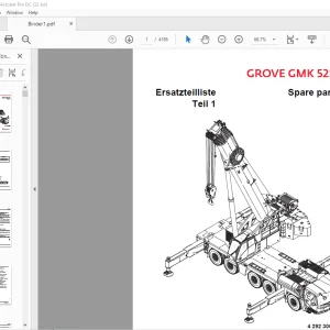 Grove Crane GMK 5250L-1 Spare Parts Manual 4292300 CU - PDF DOWNLOAD