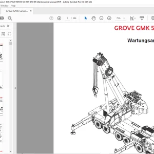 Grove Crane GMK 5250L-1 Wartungsanleitung - PDF DOWNLOAD (German)