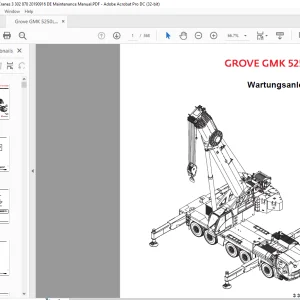 Grove Crane GMK 5250L-1 Wartungsanleitung 3302870_de - PDF DOWNLOAD