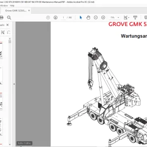 Grove Crane GMK 5250L-1 Wartungsanleitung 3302870de - PDF DOWNLOAD (German)