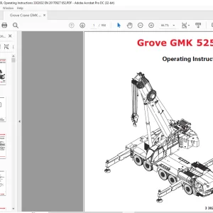Grove Crane GMK 5250L Operating Instruction Manual 3302632 - PDF DOWNLOAD