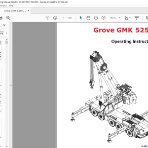 Grove Crane GMK 5250L Operating Instruction Manual 3302633 - PDF DOWNLOAD