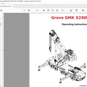 Grove Crane GMK 5250L Operating Instructions Manual 3302633 - PDF DOWNLOAD