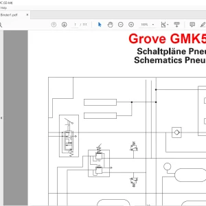 Grove Crane GMK 5250L Pneumatics Schematic Manual - PDF DOWNLOAD