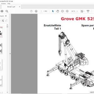 Grove Crane GMK 5250L Spare Parts Manual 3224100 AN - PDF DOWNLOAD