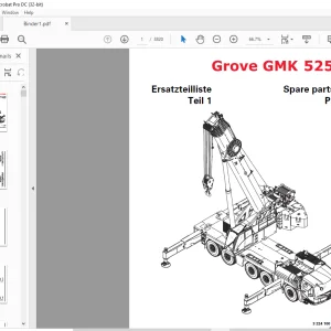 Grove Crane GMK 5250L Spare Parts Manual 3224100BN - PDF DOWNLOAD