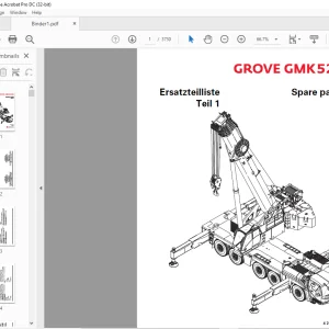 Grove Crane GMK 5250L Spare Parts Manual 4210540B - PDF DOWNLOAD