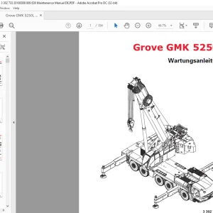 Grove Crane GMK 5250L Wartungsanleitung 3302733_de - PDF DOWNLOAD