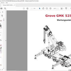Grove Crane GMK 5250L Wartungsanleitung 3302733de - PDF DOWNLOAD