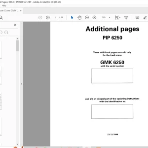 Grove Crane GMK 6250 Additional Pages 2085281 - PDF DOWNLOAD