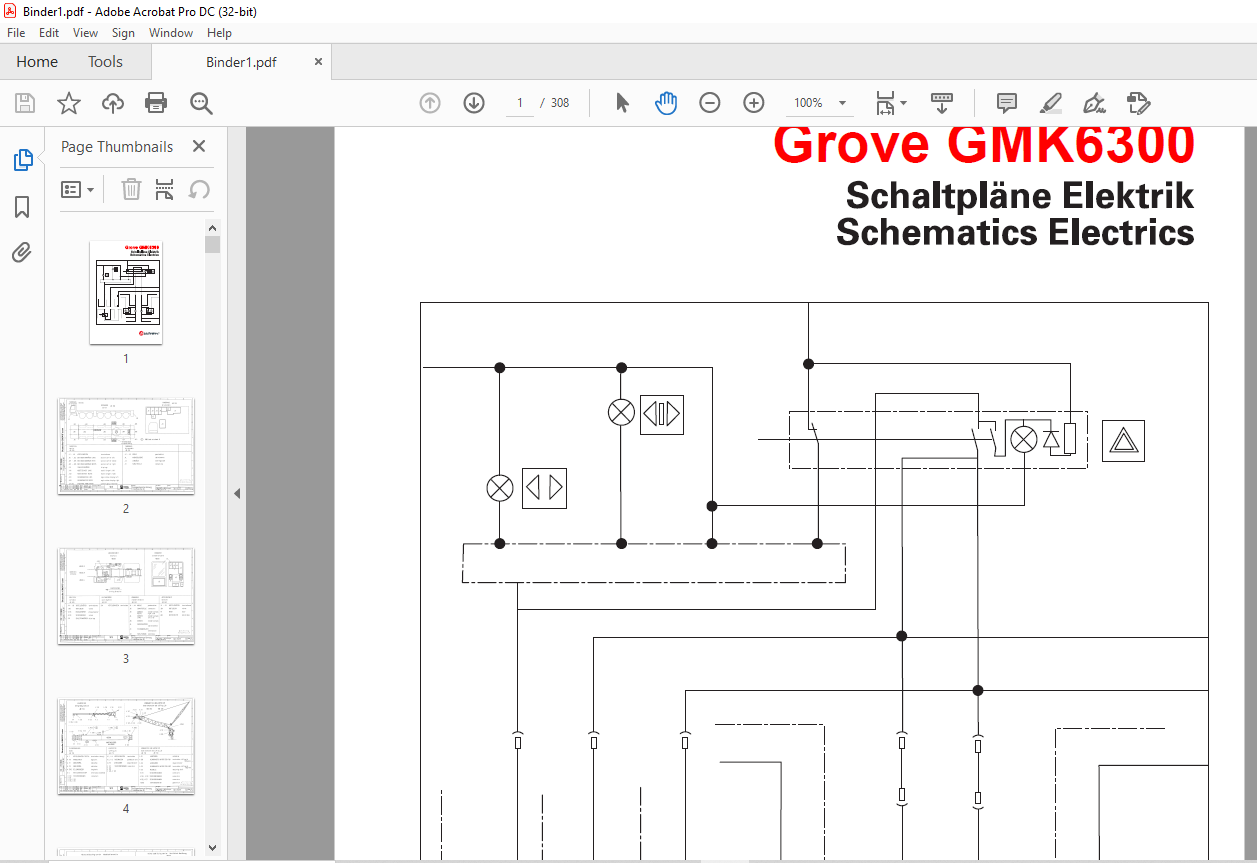 Grove Crane GMK 6300 Electrical Schematic Manual - PDF DOWNLOAD